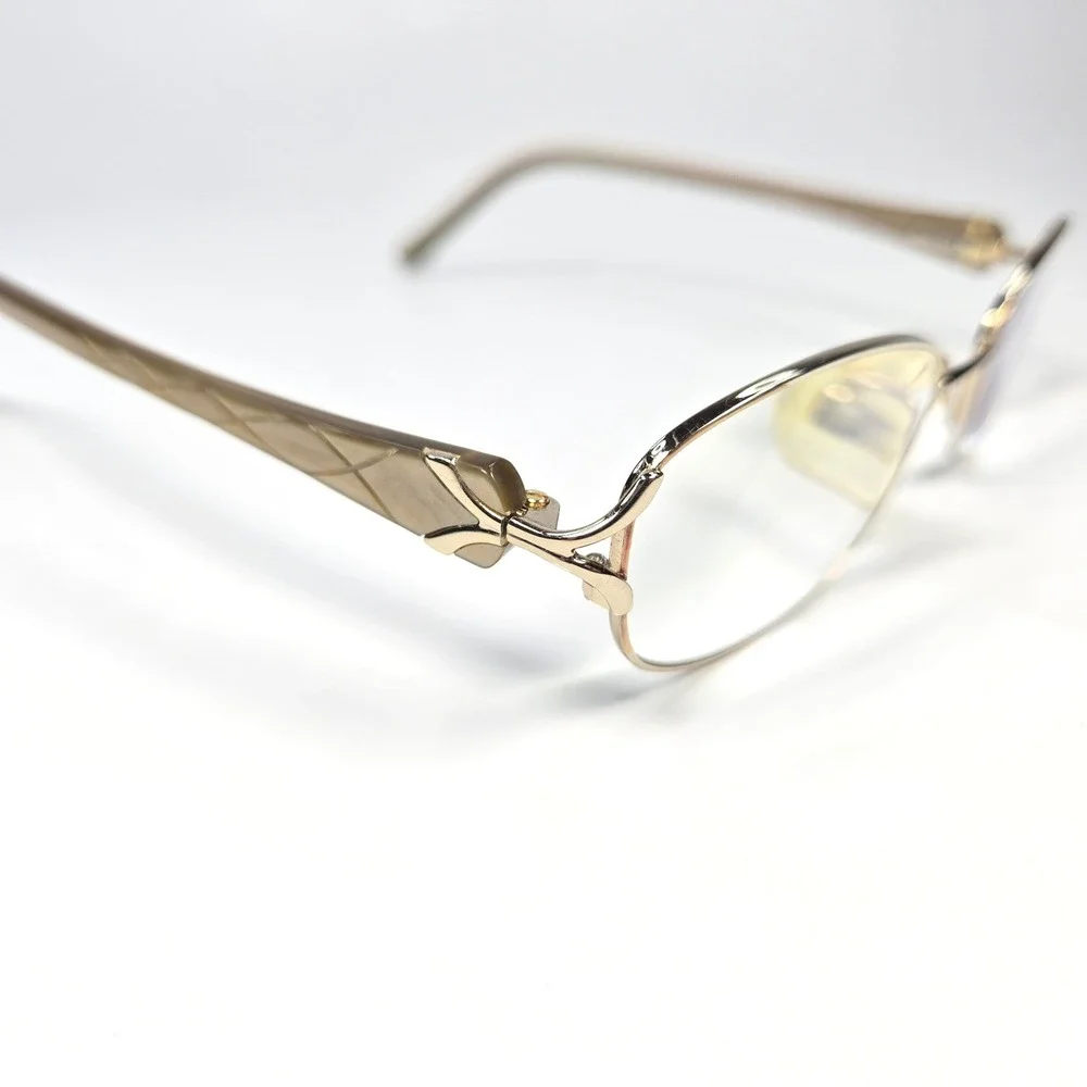 Zyloware Sophia Loren Eyeglasses M169 Gold Tan Oval Metal Frames 50-17-140